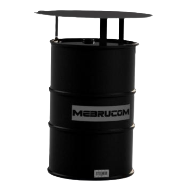 Ölfass-Stehtisch mit personalisierbarem Logo